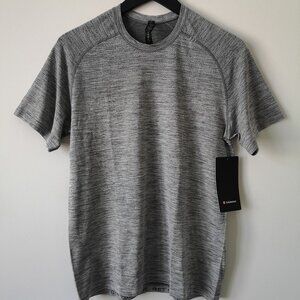 NWT LULULEMON SLTE/WHT Grey White Metal Vent Tech SS Top Shirt Men's XXL
